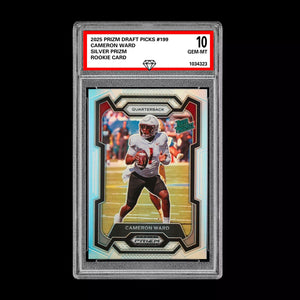 Graded 10 Cam Cameron Ward 2024 Panini Prizm Draft Picks Rated Rookie #199 RC Football