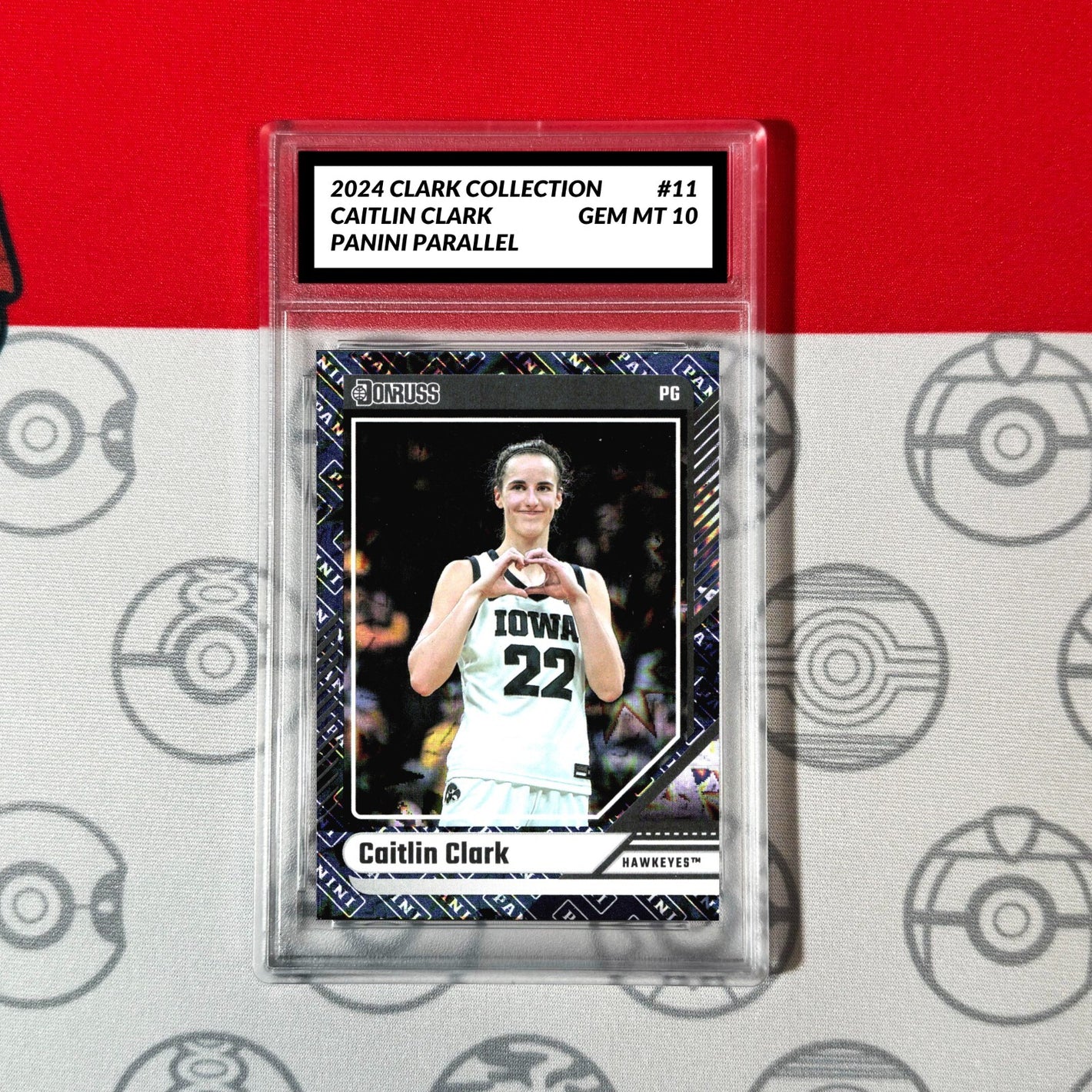 Graded 10 Caitlin Clark RC Panini Parallel Foil Card #11 2024 Donruss Basketball
