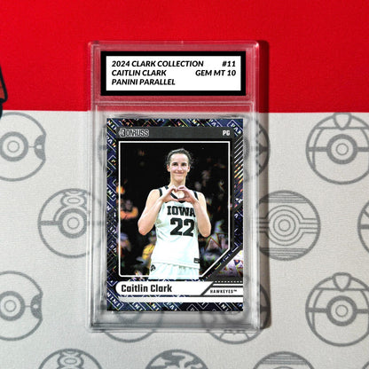 Graded 10 Caitlin Clark RC Panini Parallel Foil Card #11 2024 Donruss Basketball
