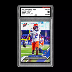 Ashton Jeanty RC 2024 Bowman U Now 1st Graded 10 NCAA Rookie Card #43 Heisman Football