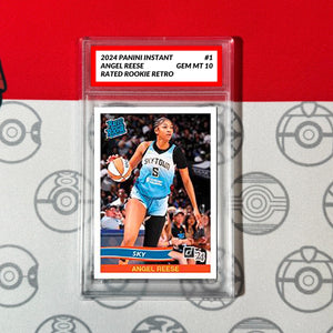 Graded 10 Angel Reese RATED RETRO ROOKIE RC Card 2024 Panini Instant Sky Basketball