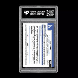 Graded 10 Roki Sasaki Rookie Card #558 2025 Topps Series 2 Los Angeles Dodgers Baseball