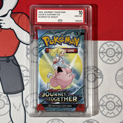 Graded 10 2025 Journey Together Sealed Booster Pack Lillie’s Clefairy Ex
