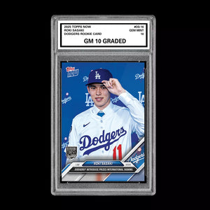 Graded 10 Roki Sasaki 2025 MLB TOPPS NOW OS-16 LA Prized Dodgers FA Baseball