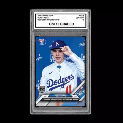 Graded 10 Roki Sasaki 2025 MLB TOPPS NOW OS-16 LA Prized Dodgers FA Baseball
