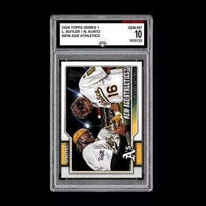 Graded 10 Lawrence Butler / Nick Kurtz 2026  Topps Series 1 Athletics Baseball