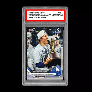 Graded 10 Yoshinobu Yamamoto  WORLD SERIES MVP 2025 MLB Topps NOW 926 Presale Baseball