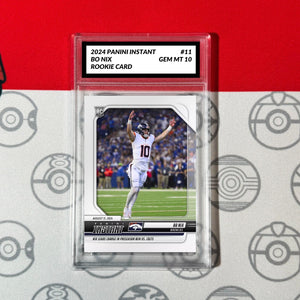 Graded 10 Bo Nix #11 RC Rookie Card 2024 Panini Instant Denver Broncos Football