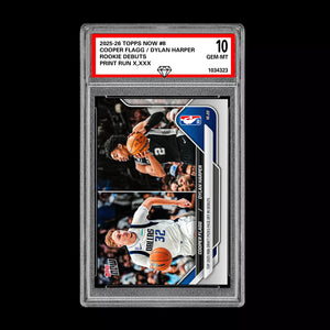 Graded 10 COOPER FLAGG  / DYLAN HARPER ROOKIE RC 2025-26 TOPPS NOW  - Presale Basketball