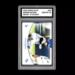 Graded 10 SHOHEI OHTANI SB #50 - 2024 Topps 50/50 Card #98 Dodgers MLB History Baseball