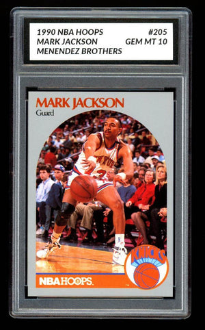 GRADED 10 1990 NBA HOOPS MARK JACKSON MENENDEZ BROTHERS #205 Basketball