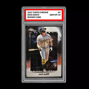 Graded 10 Nick Kurtz #NT-5 RC Rookie Card 2025 MLB Topps Chrome Night Terrors Baseball