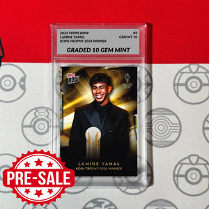 Graded 10 Lamine Yamal #3 2024 Kopa Trophy Winner Topps Now RC Rookie Soccer