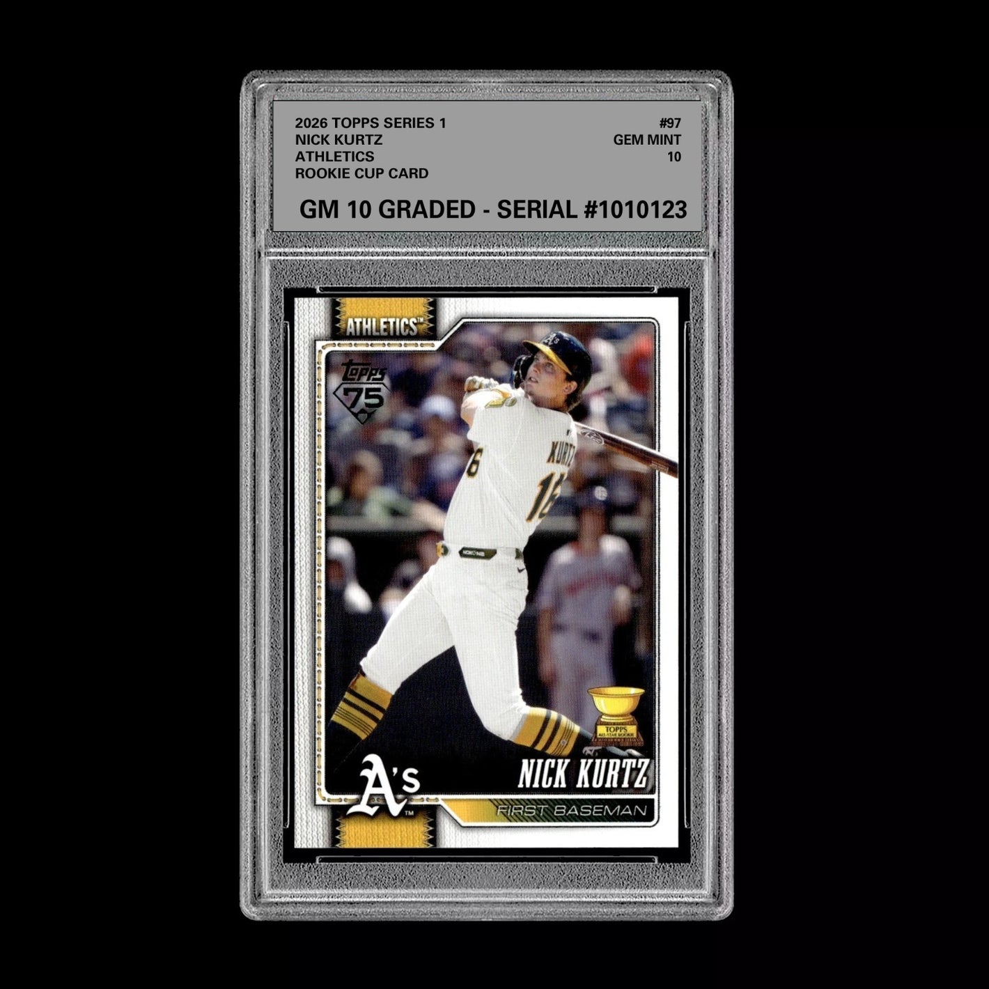 Graded 10 Jacob Wilson #240 RC Rookie Cup Card 2026 MLB Topps Athletics Baseball