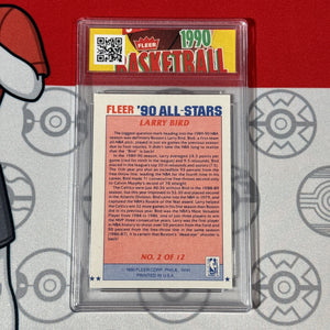 Graded 10 Larry Bird #2/12 1990-91 Fleer All-Stars Boston Celtics GEM MT HOF Basketball
