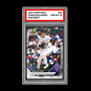 Graded 10 Chase Dollander RC Rockies Debut Win 2025 Topps NOW Card 46  Baseball
