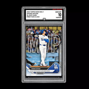 Graded 10 Shohei Ohtani NL MVP Card 2025 Topps NOW Dodgers Baseball Card #OS-7 Baseball