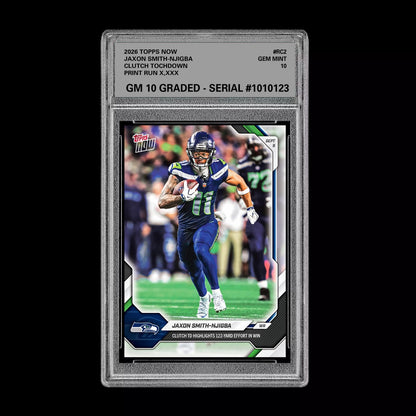 Graded 10 2026 Topps Now Jaxon Smith-Njigba  #1 Seahawks PRESALE Football