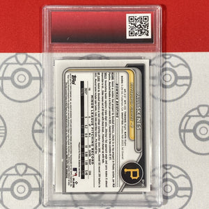 Graded 10 Paul Skenes RC Rookie #BCP-125 2024 Bowman GREEN LUNAR REFRACTOR Card Baseball
