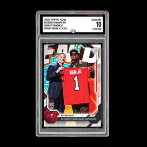 Graded 10 Rueben Bain Jr 2026 TOPPS NOW RC Rookie Card Buccaneers  Football