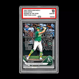 Graded 10 NICK KURTZ RC Rookie of the Year 2025 Topps Now #OS-2 Presale Baseball
