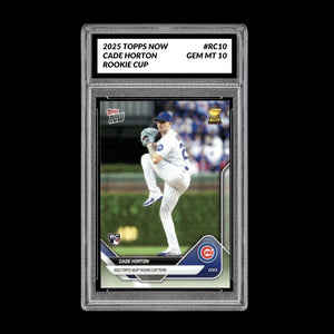 Graded 10 Cade Horton 2025 Topps Now Rookie Cup Chicago Cubs Baseball