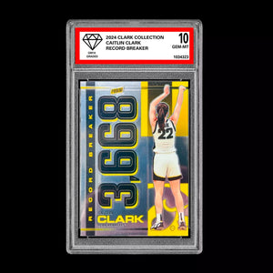 Graded 10 Caitlin Clark 2024 Panini Collection WNBA Record Break Rookie Card Basketball