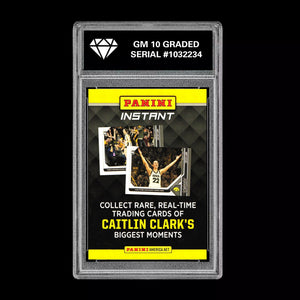 Graded 10 2024 Caitlin Clark Panini Authentic Box Insert Instant Trading Card Basketball