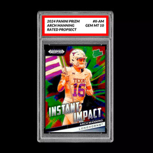 Graded 10 Arch Manning 2024 Panini Prizm Draft Picks #II-AM RC Rookie Card Football