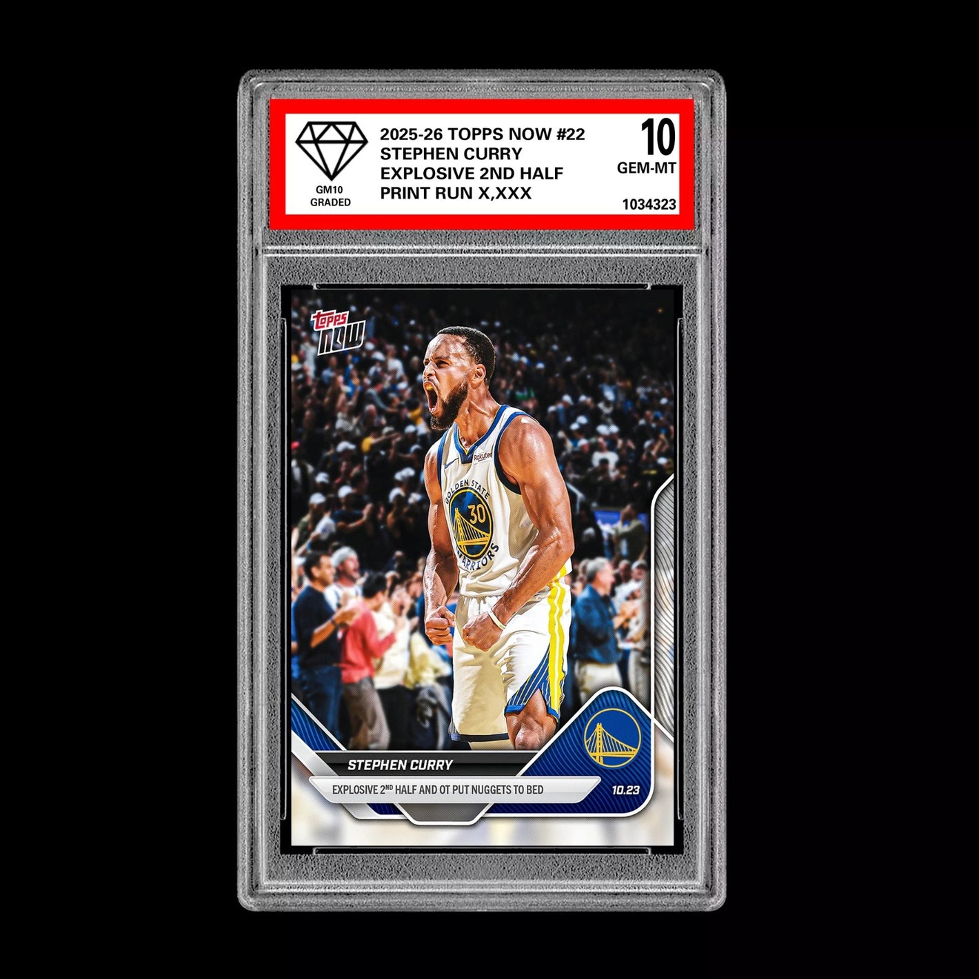 Graded 10 Stephen Curry Card 2025-26 TOPPS NOW #22 Basketball  Basketball
