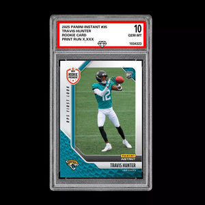 Graded 10 Travis Hunter #35 RC Rookie 2025 Panini Instant NFL RPS Premiere  Football