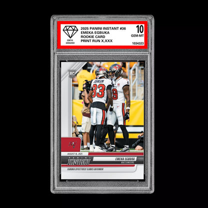 GM10 Graded 10 Emeka Egbuka RC ROOKIE SP 2025 Panini Instant NFL #36  Football