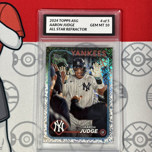 Graded 10 2024 Topps Aaron Judge #4 of 5 All-Star Image Variation Yankees SP Baseball