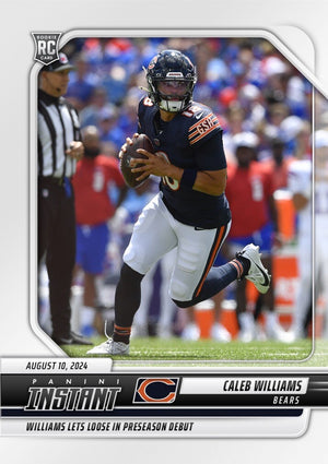 Graded 10 Caleb Williams #7 RC Rookie Card 2024 Panini Instant Chicago Football