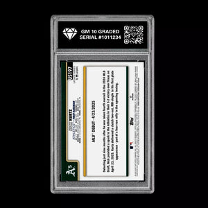 Graded 10 Nick Kurtz #US197 RC Rookie Card 2025 MLB Topps Update Athletics Baseball