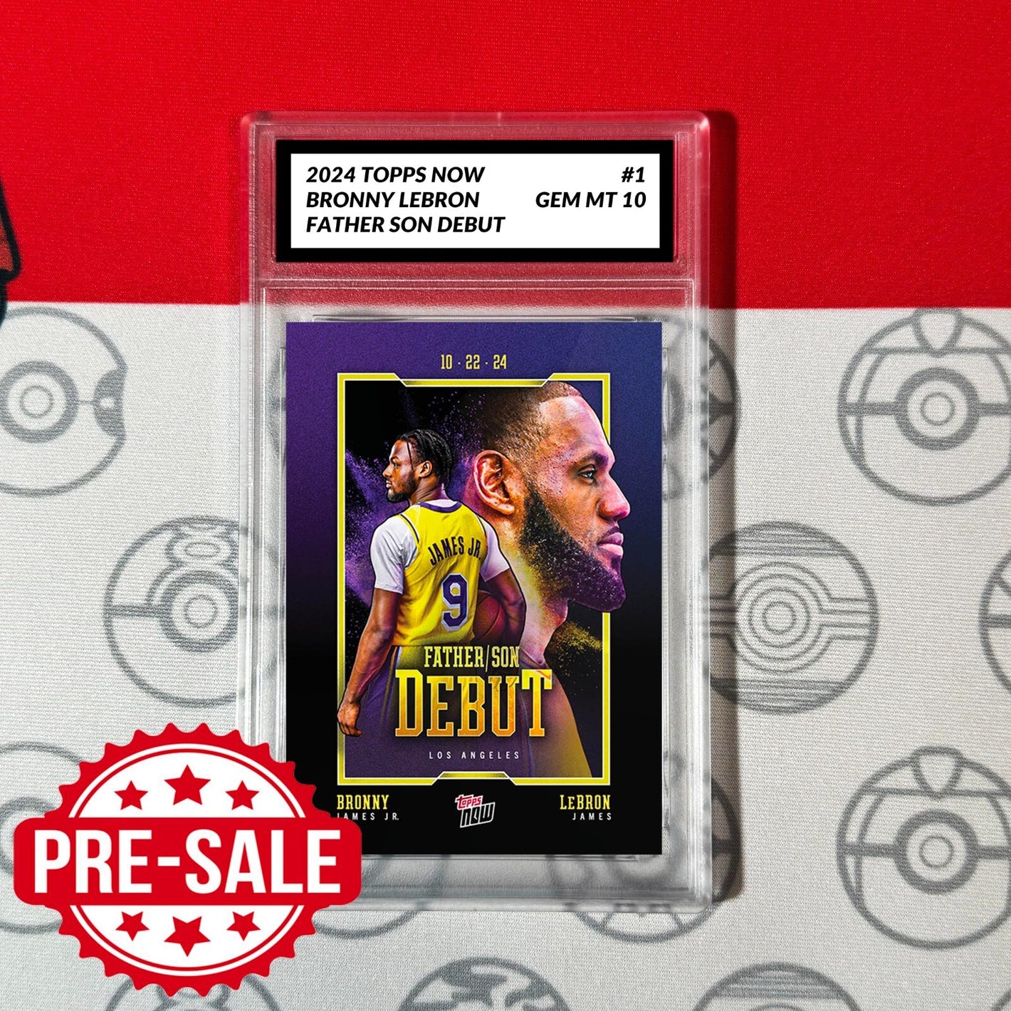 Graded 10 LEBRON BRONNY JAMES JR 2024/25 Topps Now #1 RC ROOKIE LAKERS Basketball