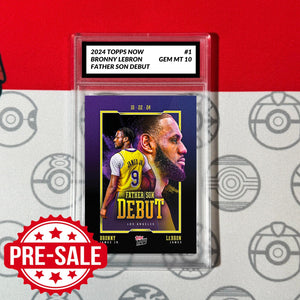 Graded 10 LEBRON BRONNY JAMES JR 2024/25 Topps Now #1 RC ROOKIE LAKERS Basketball