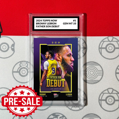Graded 10 LEBRON BRONNY JAMES JR 2024/25 Topps Now #1 RC ROOKIE LAKERS Basketball