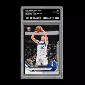 Graded 10 Cooper Flagg RC Rookie Card 2025-26 NBA Topps Now #86 Dallas  Basketball