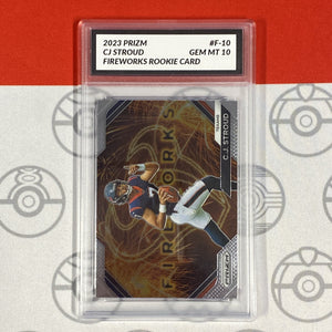 Graded 10 2023 Panini Prizm CJ Stroud Fireworks Silver #F-10 Houston Texans RC Football