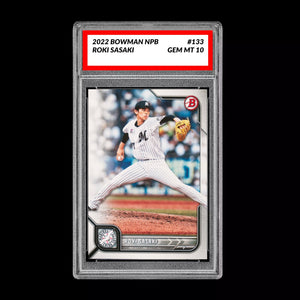 Graded 10 ROKI SASAKI LA Dodgers RC Rookie 1st 2022 Bowman NPB Japanese  Baseball
