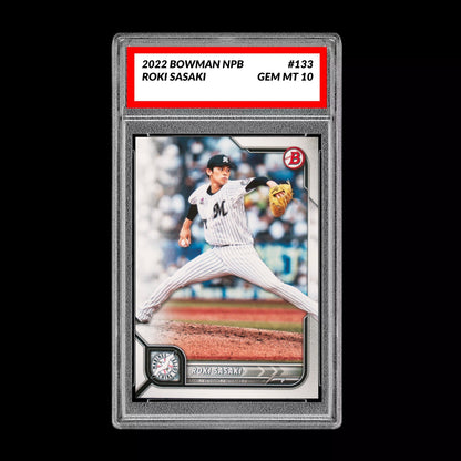 Graded 10 ROKI SASAKI LA Dodgers RC Rookie 1st 2022 Bowman NPB Japanese  Baseball