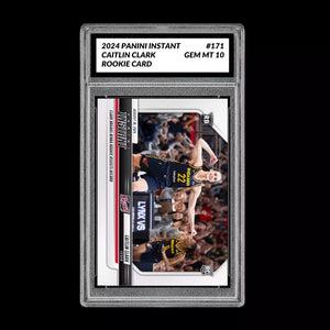 Graded 10 CAITLIN CLARK #171 RC Rookie Card 2024 Panini Instant Indiana Fever Basketball