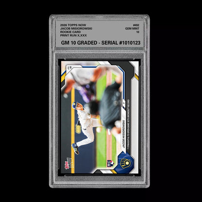 Graded 10 2026 Topps Now Jacob Misiorowski  RC Rookie #492 White Sox PRESALE Baseball