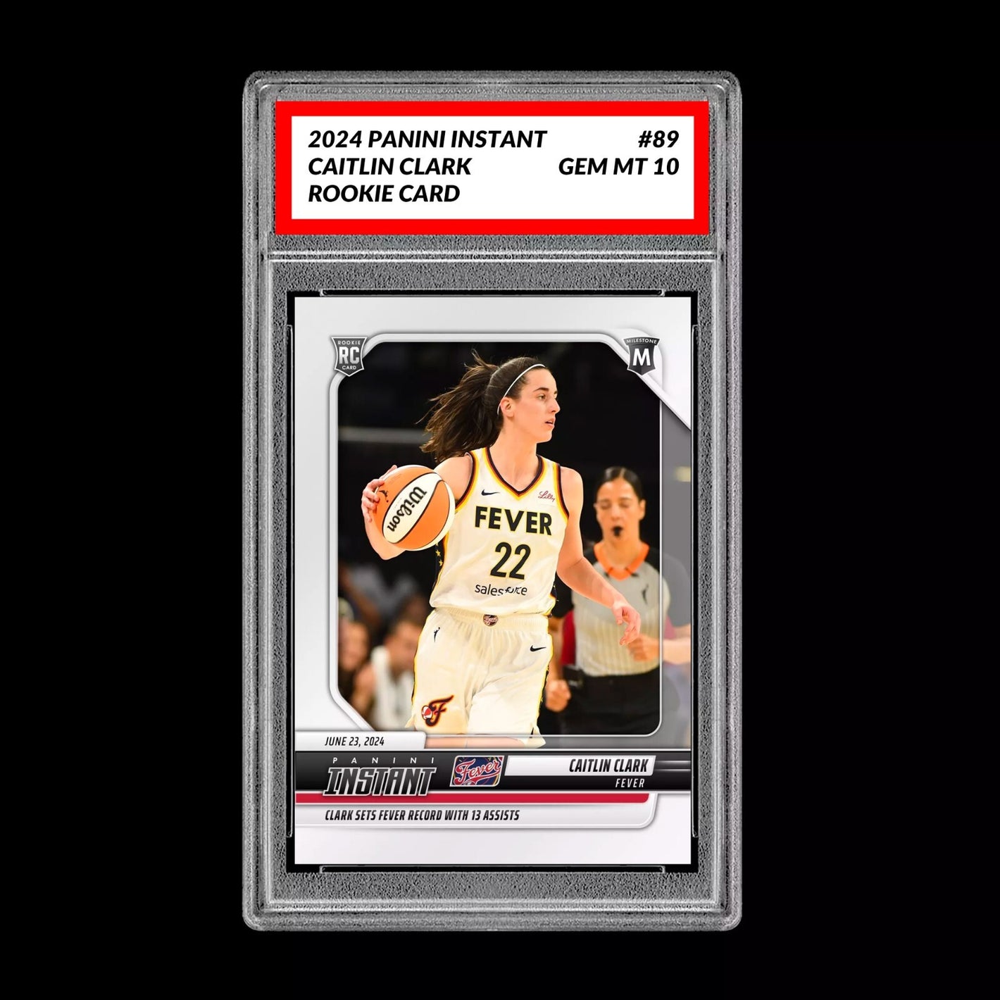 Graded 10 Caitlin Clark #89 RC Rookie Card 2024 Panini Instant Indiana Fever Basketball