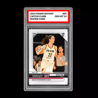 Graded 10 Caitlin Clark #89 RC Rookie Card 2024 Panini Instant Indiana Fever Basketball