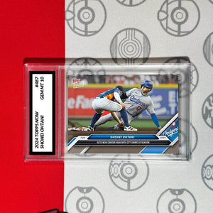 Graded 10 Shohei Ohtani #487 2024 Topps Now MLB Los Angeles Dodgers Card Baseball