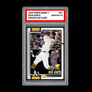 Graded 10 Nick Kurtz #97 RC Rookie Cup Card 2026 MLB Topps Athletics Baseball