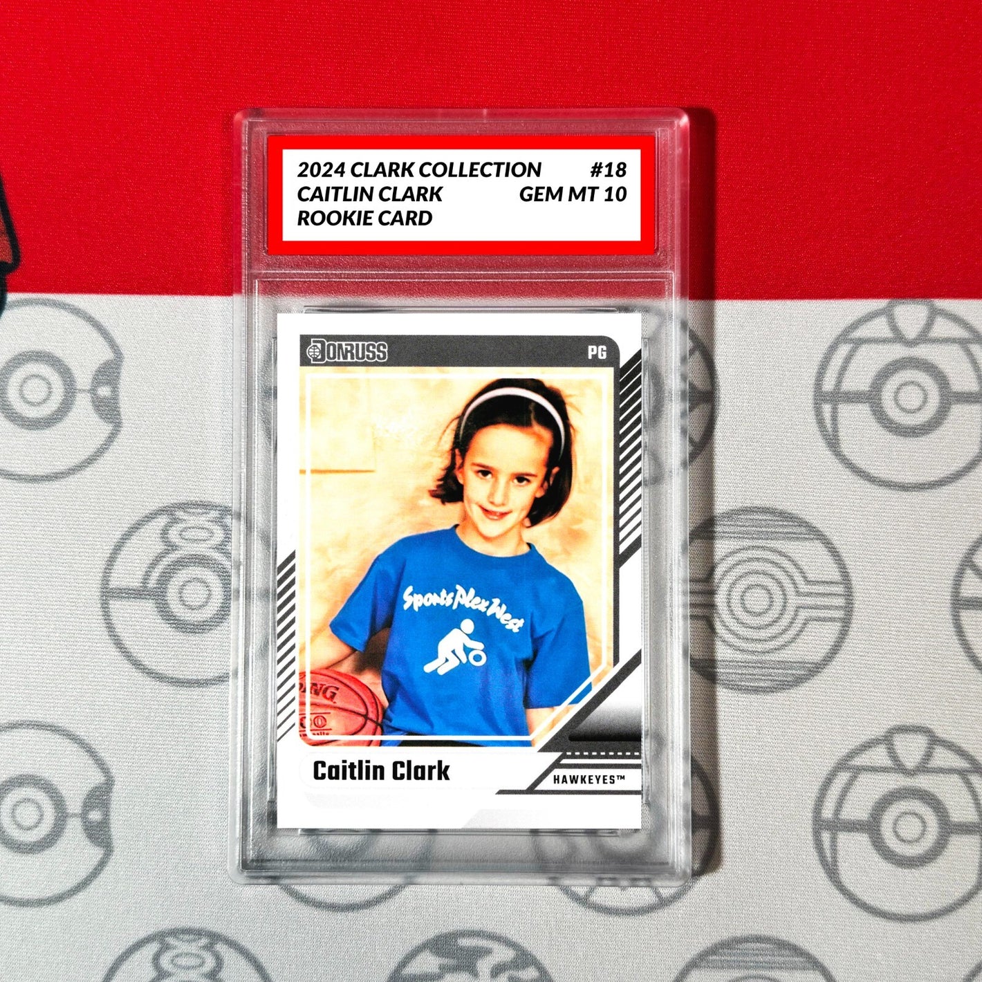 Graded 10 Caitlin Clark Rookie Card RC 2024 Panini Donruss Clark Collection #18 Basketball