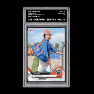 Graded 10 Juan Soto 2025 Topps Now Road to Opening Day #OD-171 NY METS  Baseball
